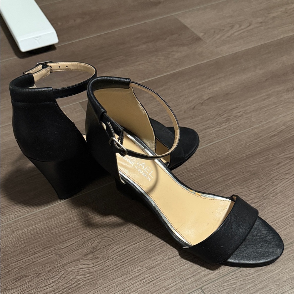 Michael Kors Black Wedge Sandals